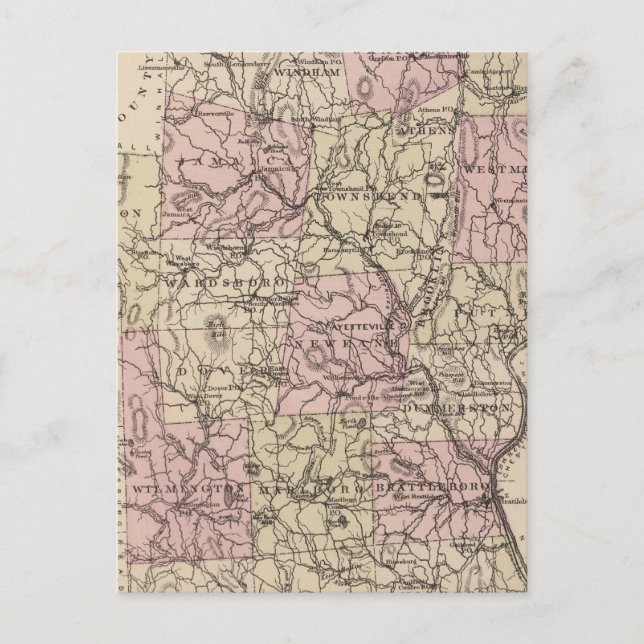 Windham County, Vermont Postcard (Front)