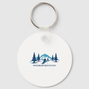 Windham Mountain New York Ski Resort Skiing Skier Key Ring