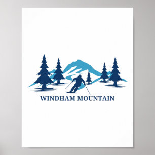 Windham Mountain New York Ski Resort Skiing Skier  Poster