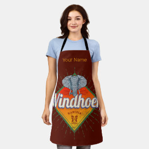 Windhoek Namibia Retro Elephant Vintage Africa Apron