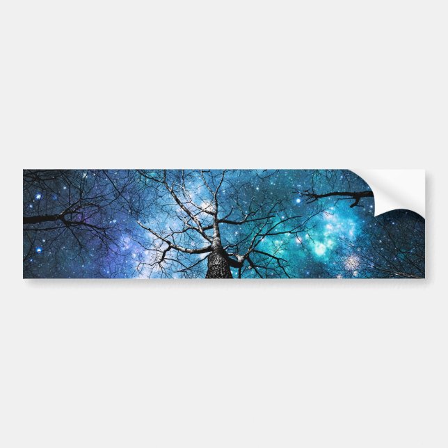 Winding Branches Falling Stars Bumper Sticker (Front)