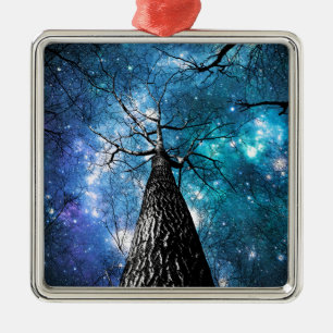 Winding Branches Falling Stars Metal Tree Decoration