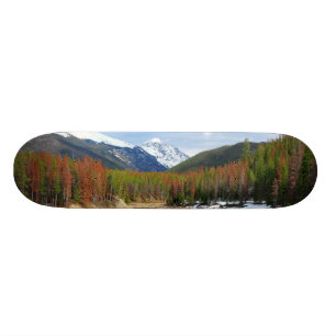 Winding Colorado River With Mountains and Pines Skateboard