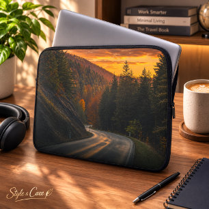Winding Forest Roads Scenic Image Laptop Sleeve