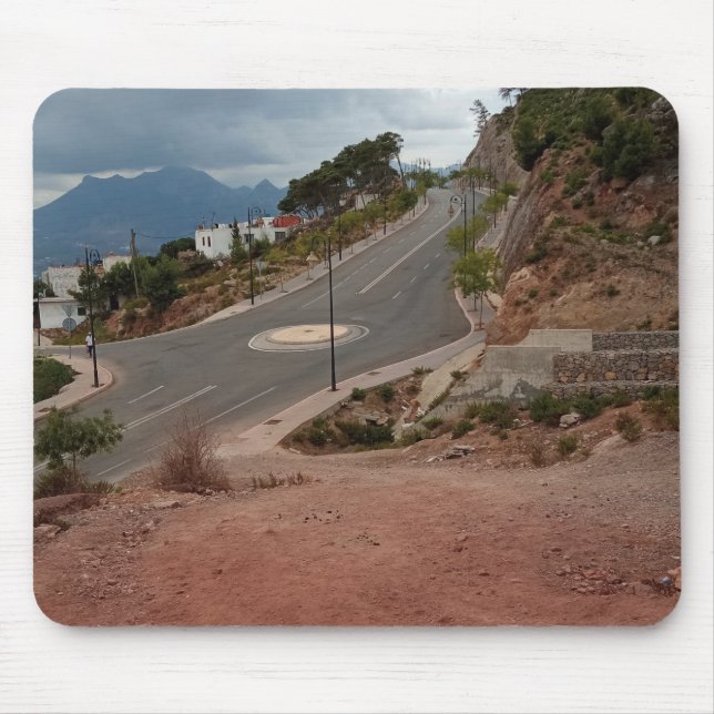 Winding Mountain Road: A Serene Journey Through Na Mouse Mat (Front)