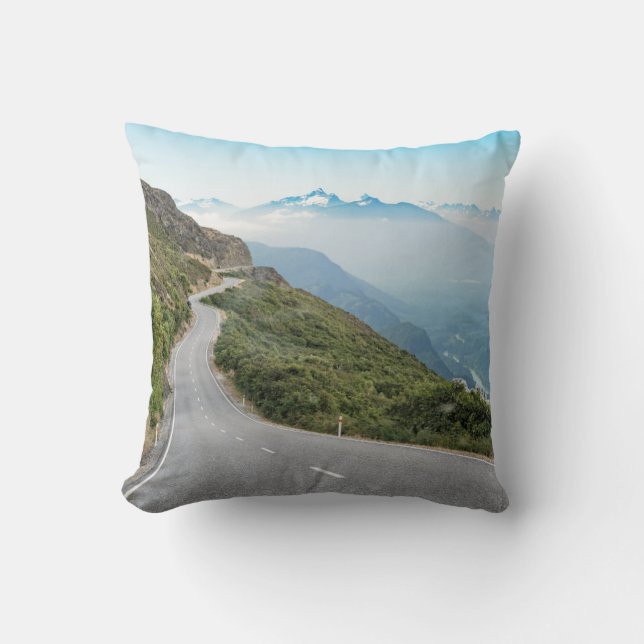 Winding Mountain Road | Olympic National Park Cushion (Front)