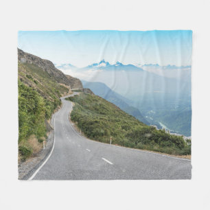 Winding Mountain Road   Olympic National Park Fleece Blanket
