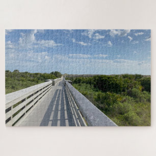 Winding Quietude – Florida Boardwalk   Quiet Ember Jigsaw Puzzle