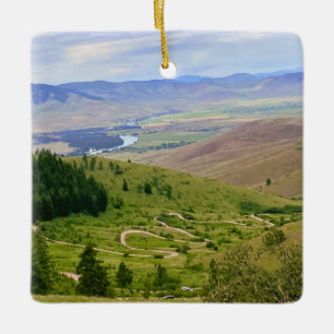 Winding Road Ceramic Ornament
