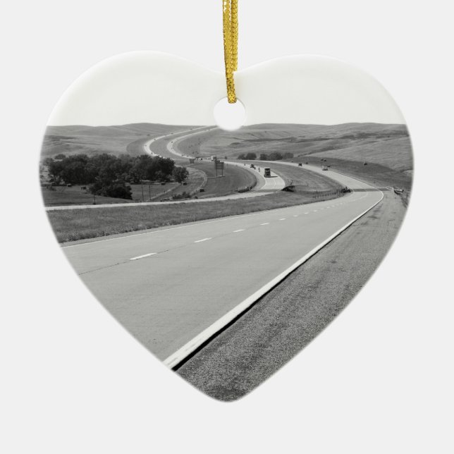 Winding Road Ceramic Tree Decoration (Front)