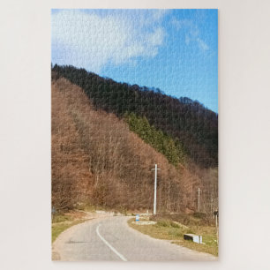 Winding Road Through Forest – Wild Nature Romania Jigsaw Puzzle