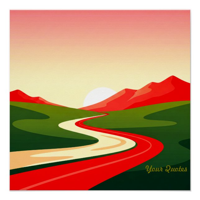 Winding Road Toward the Sun Poster (Front)