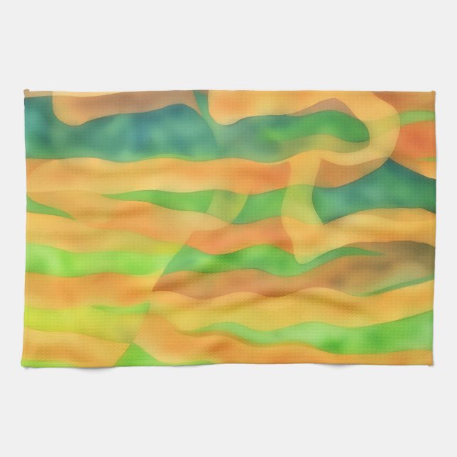 Winding Roads Artsy Abstract Kitchen Towel (Horizontal)