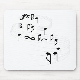 Winding Staff and Notes Mousepad