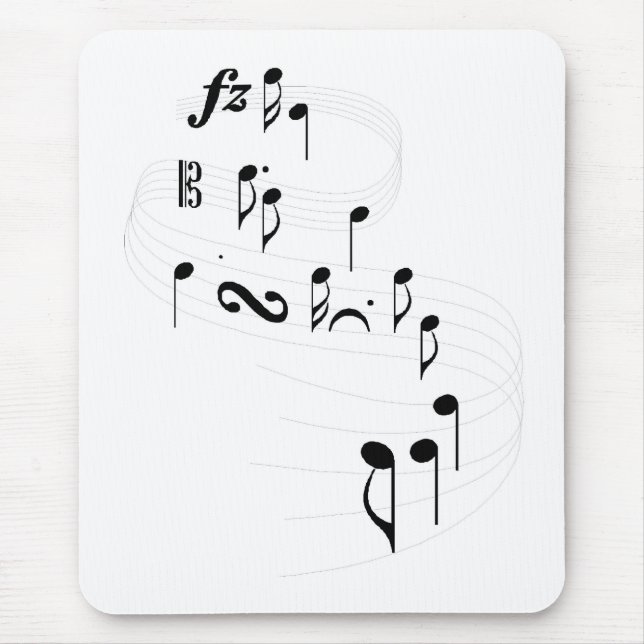 Winding Staff and Notes Mousepad (Front)