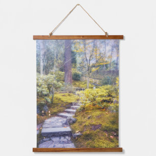 Winding Stone Path in Forest Hanging Tapestry
