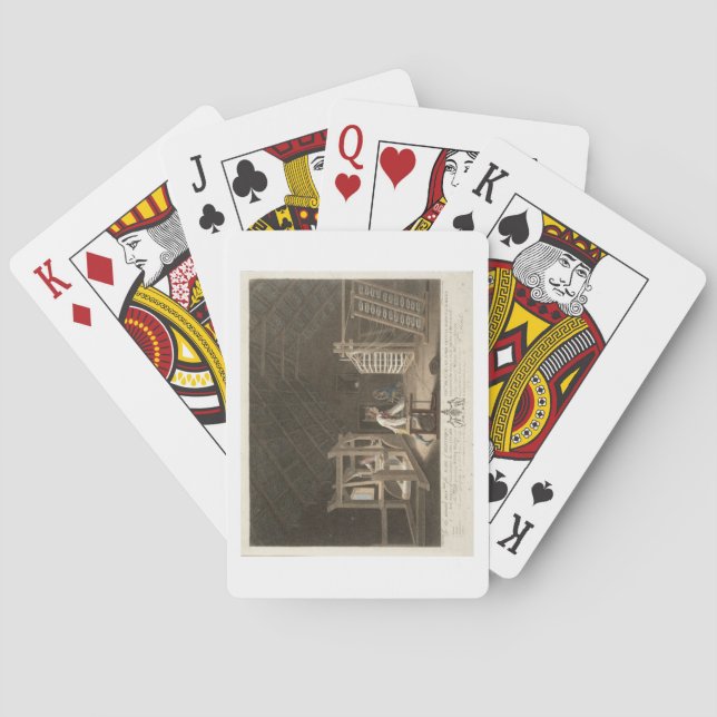 Winding, Warping with a New Improved Warping Mill Playing Cards (Back)