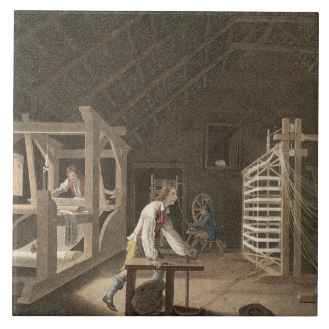 Winding, Warping with a New Improved Warping Mill Tile (Front)