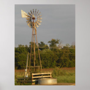 Windmill 3 Color Print