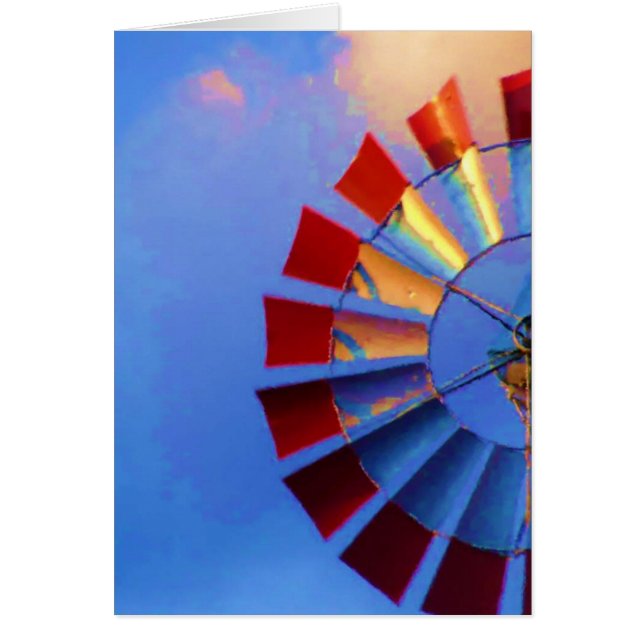 Windmill against blue sky, Indianapolis, Indiana (Front)