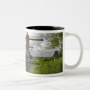 Windmill along a canal east of Leiden in the Two-Tone Coffee Mug