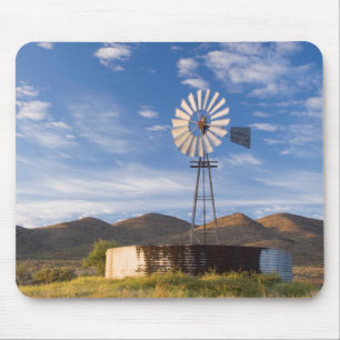 Windmill And Dam In The Karoo At Sunrise Mouse Mat