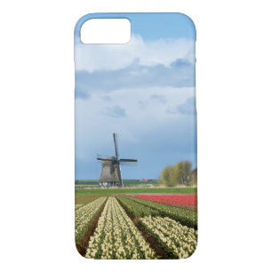 Windmill and tulips landscape iPhone 7 case