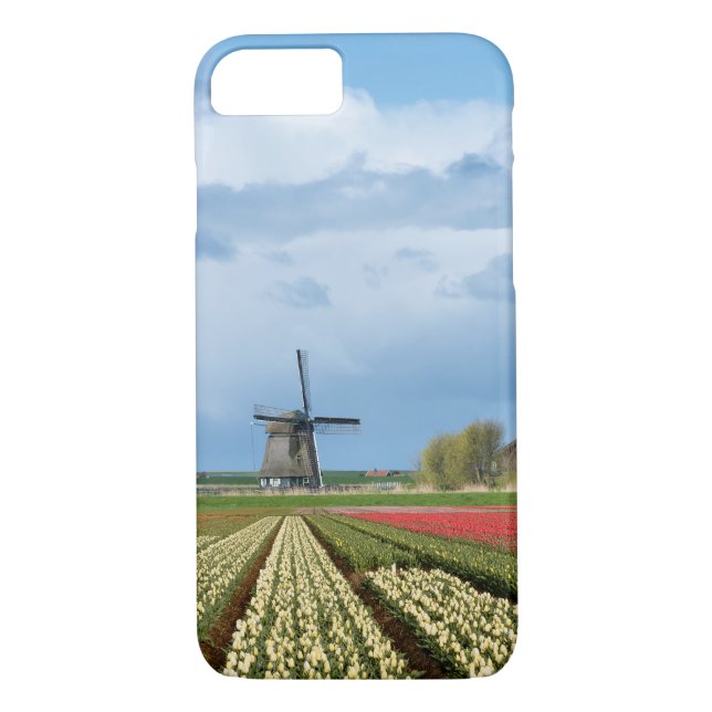 Windmill and tulips landscape iPhone 7 case (Back)