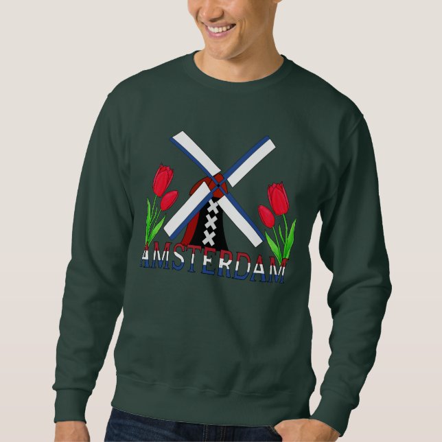 Windmill and Tulips  Sweatshirt (Front)