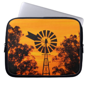 Windmill at Sunset, Australia Laptop Sleeve