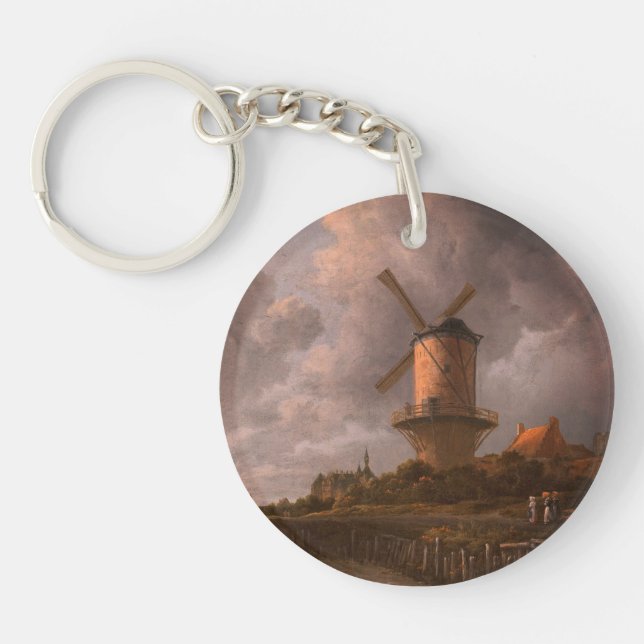 Windmill at Wijk bij Duurstede: Key Ring (Front)
