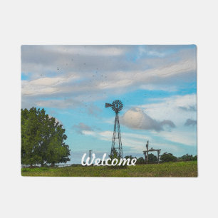 Windmill Bird Flock Doormat