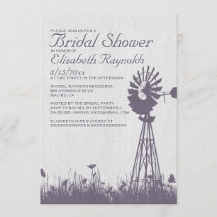 Windmill Bridal Shower Invitations