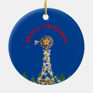 Windmill Christmas Lights Ornament