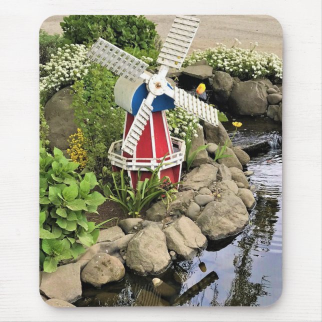 Windmill Garden Decor Mouse Mat (Front)