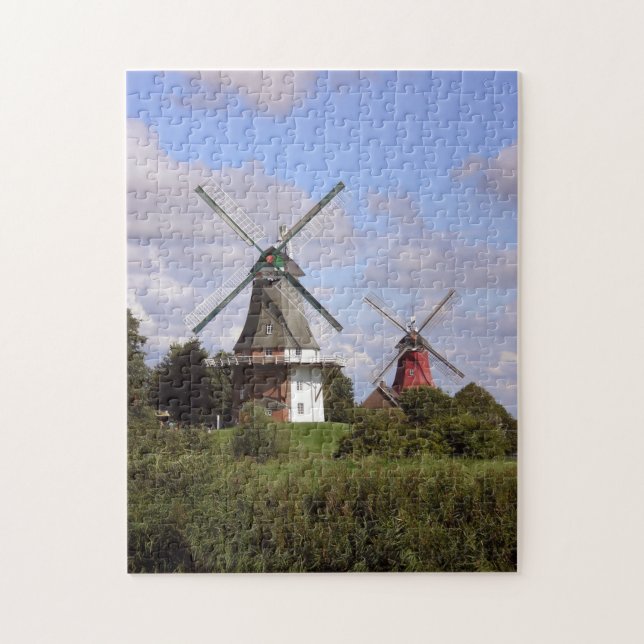 Windmill Greetsiel North Sea Northern Germany Jigs Jigsaw Puzzle (Vertical)