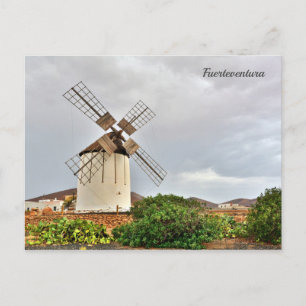 Windmill in Fuerteventura. Postcard