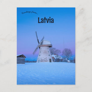 Windmill in Latvia Postcard