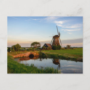 Windmill in the countryside in Holland postcard