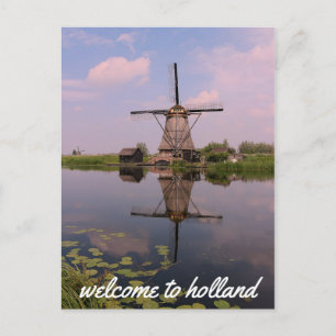 Windmill Kinderdijk Molen Holland Netherlands Postcard