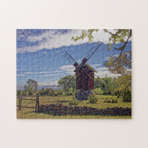 Windmill Landscape Estonia Island Of Saaremaa Jigs Jigsaw Puzzle