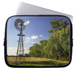 Windmill near Hume Highway, Victoria, Australia Laptop Sleeve