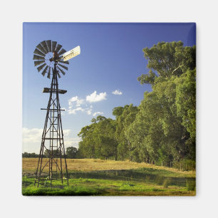 Windmill near Hume Highway, Victoria, Australia Magnet