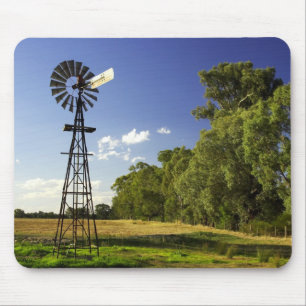 Windmill near Hume Highway, Victoria, Australia Mouse Mat