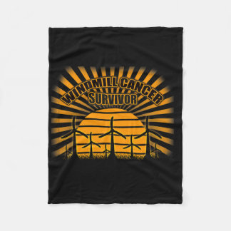 Windmill Noise Cancer Anti Trump Funny Mocking Fak Fleece Blanket