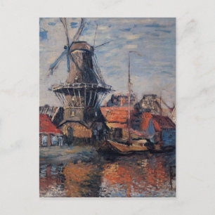 Windmill on the Onbekende Canal, Amsterdam Postcard