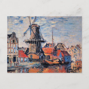 Windmill on the Onbekende Canal, Amsterdam, Postcard