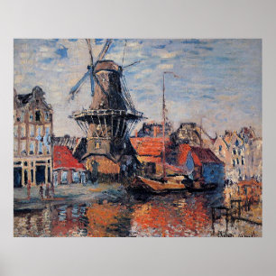 Windmill on the Onbekende Canal Poster