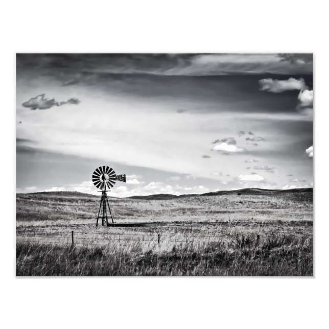 Windmill on the Plains Art Print (Front)
