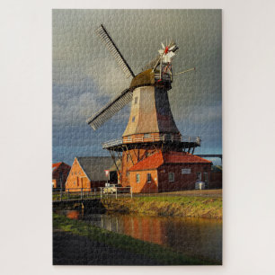 Windmill Ostfriesland Dutch Grind Grain Jigsaw Puz Jigsaw Puzzle